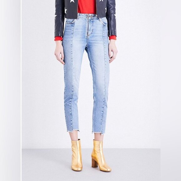 SANDRO MIREN STEPPED HEM STRAIGHT JEANS EU36/27 - Picture 6 of 15